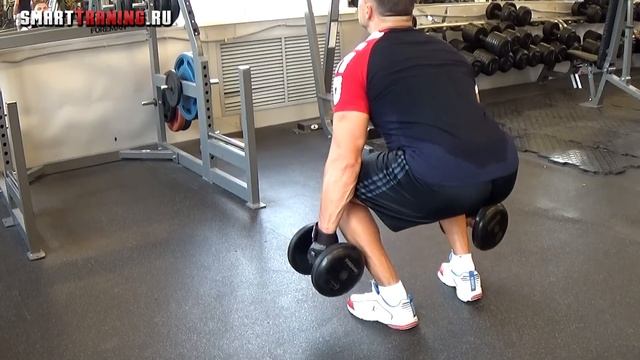 Приседания с гантелями в руках | Бедра и ягодицы смотреть онлайн