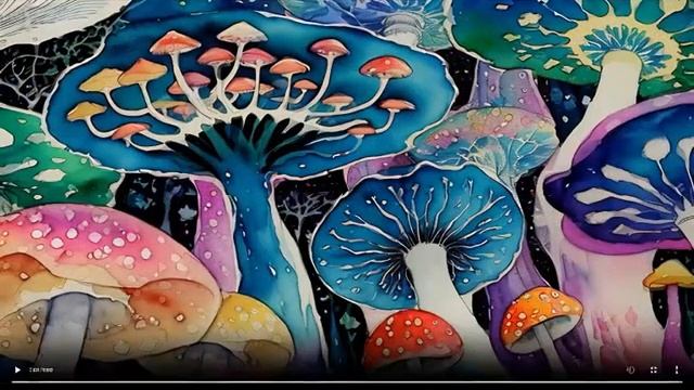 Toadstools and mushrooms - an AI generated magic mushroom Trip - Eight 8 hours long смотреть онлайн
