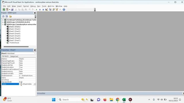 Cara Menyembunyikan dan Menampilkan Sheet di Excel sangat tersembunyi смотреть онлайн