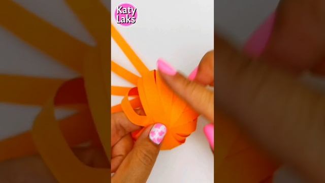 Украшение на Хэллоуин/как сделать тыкву из бумаги