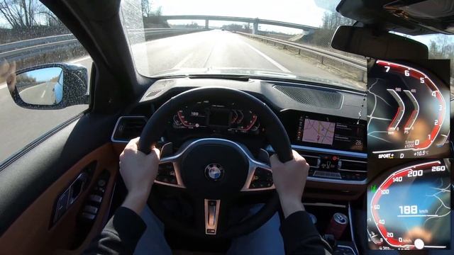 BMW M340i XDrive 374HP TOP SPEED GERMAN AUTOBAHN [TEST DRIVE 4k] MAX ACCELERATION