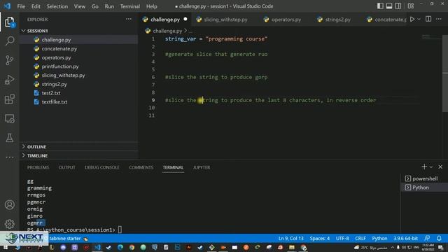 15 python challenge slicing كويز смотреть онлайн