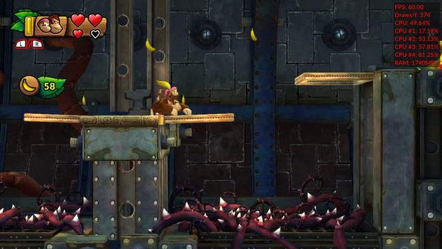 Cemu 1.16.0 WIP 4 Vulkan | Donkey Kong Country: Tropical Freeze Gameplay смотреть онлайн