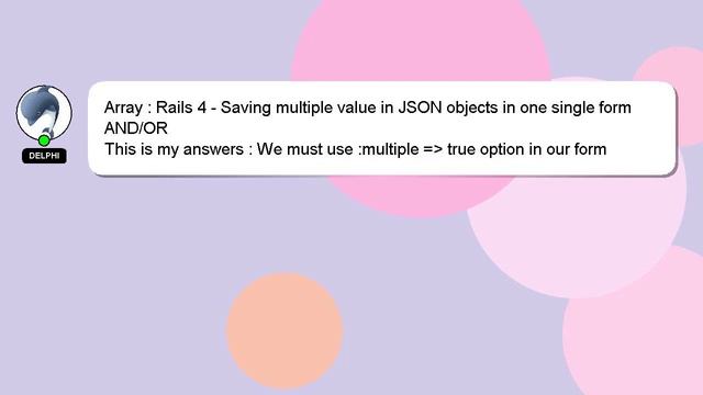 Array : Rails 4 - Saving multiple value in JSON objects in one single form AND/OR смотреть онлайн