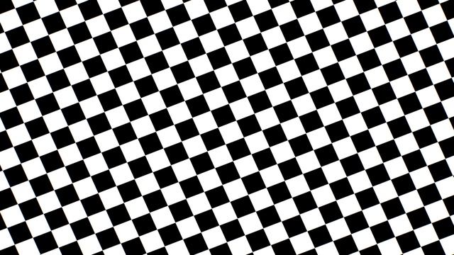 Hypnotic Black And White Checkerboard Tiles Wave Optical Illusion 4K VJ Loop Motion Background