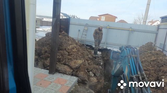 Копаю под водапровод на куботке. смотреть онлайн
