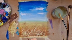 КОЛОСКИ |И пшеничное поле |Рисуем красками