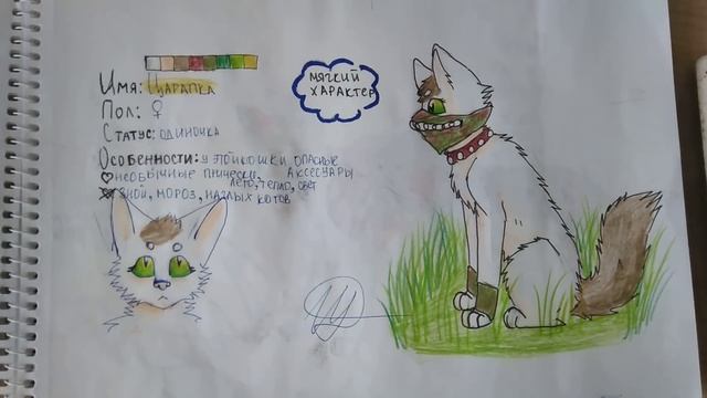 Мои рисунки котов воителей// реферансы персонажей смотреть онлайн