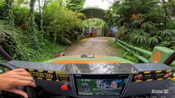 Jurassic Park-Like Jeep Ride w/ NO Track! Drive Yourself Attraction | PANGEA at Movieland