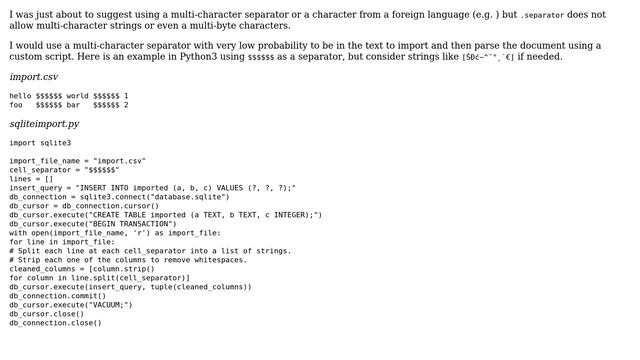 SQLite: choosing a unique separator (3 Solutions!!) смотреть онлайн