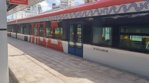 Две «Иволги-3.0» ЭГЭ2Тв-019 и ЭГЭ2Тв-006 на станции Митьково (Линия D3). 3 августа 2024г.