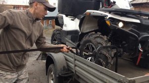 Как быстро закрепить квадроцикл в прицепе