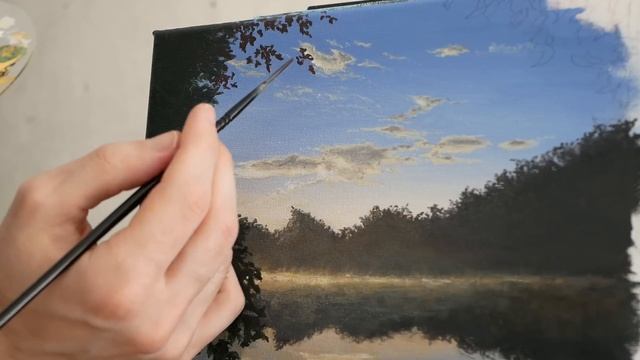 Painting a Misty Fall Scene: Acrylic Lake Landscape Tutorial - Paint with Ryan смотреть онлайн