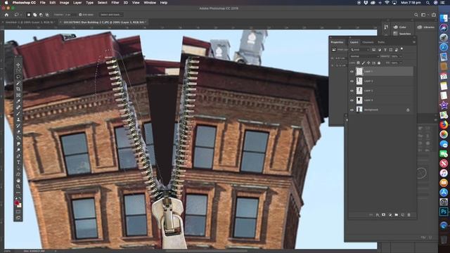 Photoshop Tutorial for Beginners -how to create a zipper on building смотреть онлайн