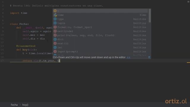 Python 3 - Receta 146: Definir Múltiples Constructores en una Clasea смотреть онлайн