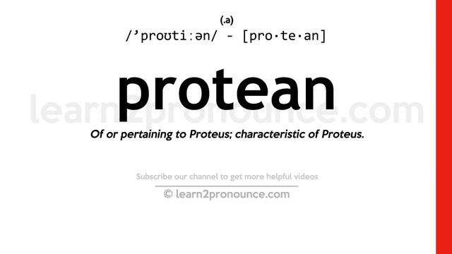 Pronunciation of Protean | Definition of Protean смотреть онлайн