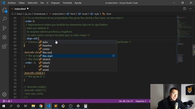 Curso Flexbox CSS: (9/13) Orden y Alineación de hijos flexbox ( order y align-self ) - #jonmircha смотреть онлайн