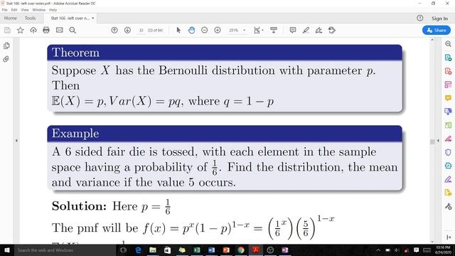 Bernoulli Distribution смотреть онлайн