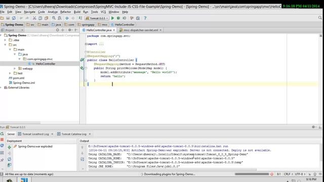 Getting Started with Spring MVC (Sample Hello world Spring MVC in IntelliJ Ide) смотреть онлайн