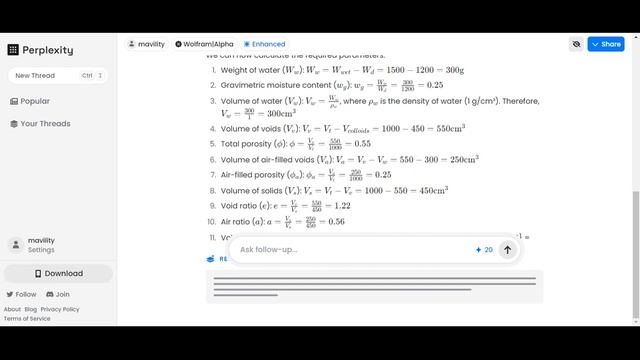 Solving a soil physics question with perplexity using wolfram alpha, GPT 4 anad academics options смотреть онлайн