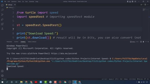 Internet Speed Test Using Python - Python Project Tutorial смотреть онлайн