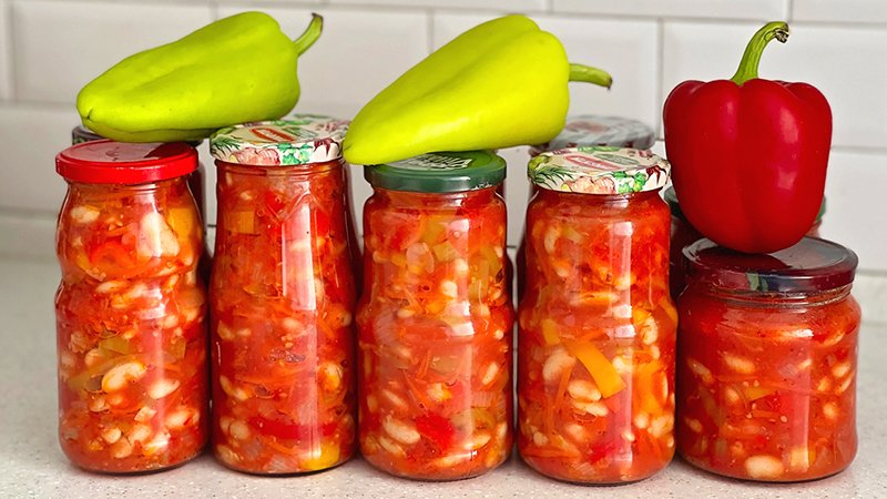 ?️ЛЕЧО С ФАСОЛЬЮ на зиму без стерилизации! Самый вкусный салат из фасоли с овощами смотреть онлайн