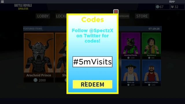 All Roblox Battle Royale Simulator Codes! (?1,000? B-?BUCKS?) смотреть онлайн