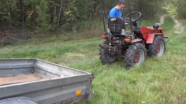 Беларус МТЗ 082 и автоприцеп. Созданы друг для друга. Минитрактор МТЗ 132 смотреть онлайн