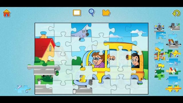 Educational School Bus Fun Jigsaw Puzzle Video For Kids Apps Gameplay смотреть онлайн