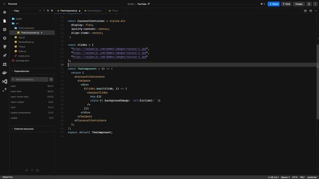 SUPER SIMPLE CAROUSEL with REACT | STYLED-COMPONENTS | SWIPER смотреть онлайн