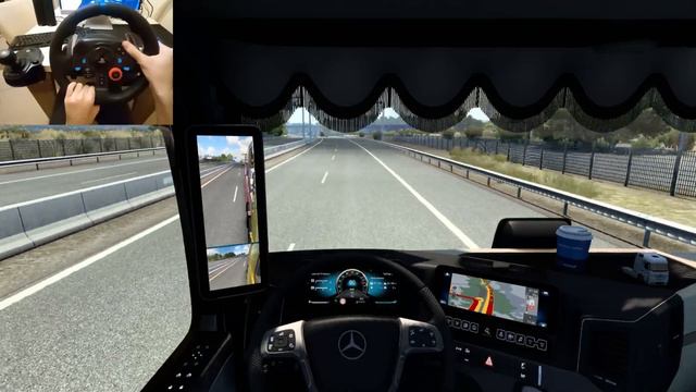 Mercedes Actros MP5 - Cars Delivery in Portugal | Euro Truck Simulator 2 | Logitech G29 Gameplay смотреть онлайн