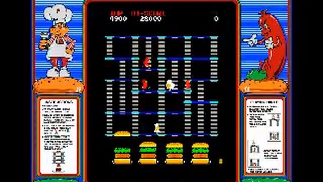classic arcade games game no 46 burgertime смотреть онлайн