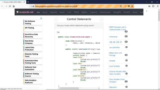 Can you create switch statement using enum?
| javapedia.net смотреть онлайн