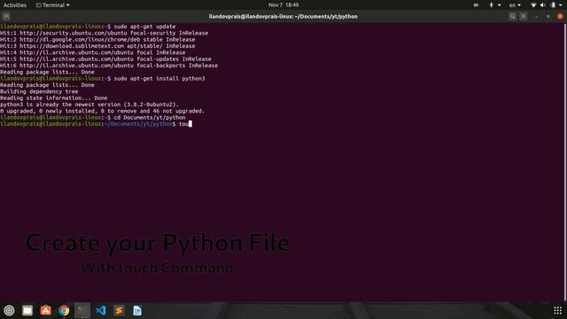 Python & VScode Linux (Ubuntu) Installation Tutorial смотреть онлайн