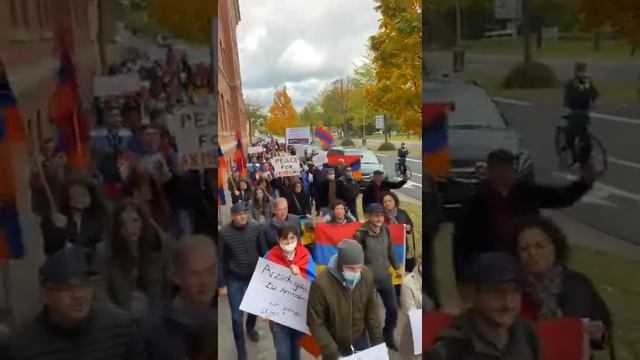 Демонстрация Армян в Германии Минден Demonstration von Armenier in Minden 22.10.2020 смотреть онлайн