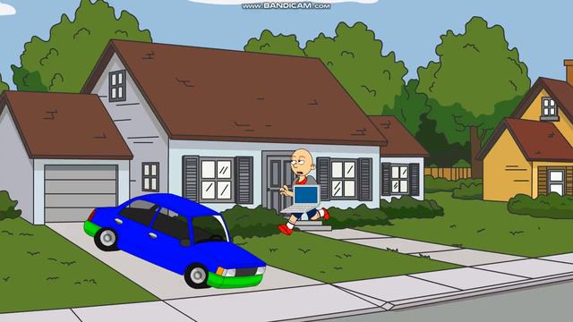 Classic Caillou Plays On His Laptop While Grounded/Steals His Dad's Car/Arrested/Concussion Time