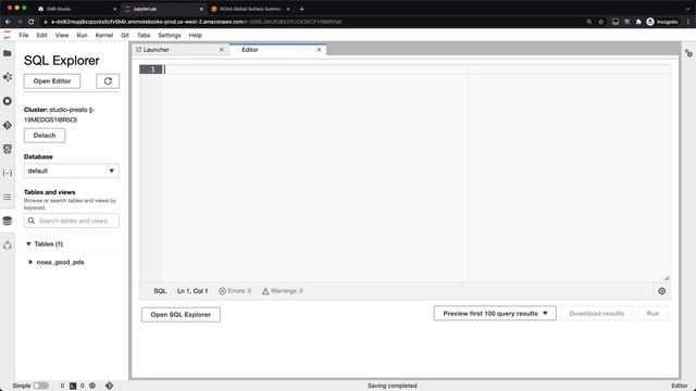 Amazon EMR Studio - SQL Explorer смотреть онлайн