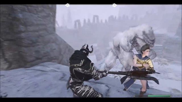 Skyrim SE SkySA Battle Axe 4 Hit Combo preview смотреть онлайн