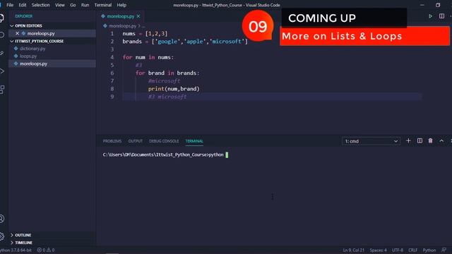 #8 - More On Loops and Iterations In Python смотреть онлайн