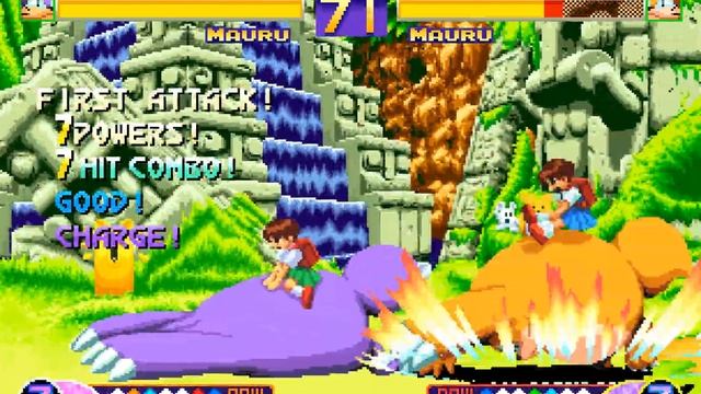 Waku Waku 7 (Arcade) All Specials DokiDoki & HaraHara Moves