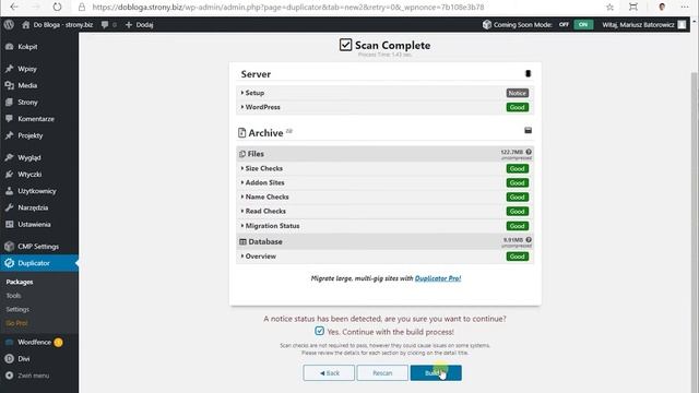 Jak zrobić KOPIĘ BEZPIECZEŃSTWA strony na WordPress (Duplicator) смотреть онлайн