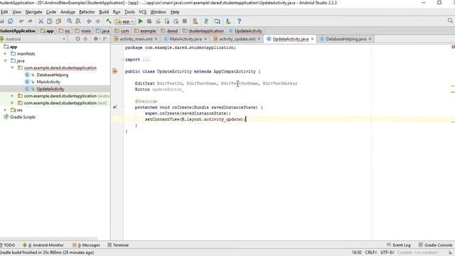 Android SQLite Database Tutorial 6 # Update values in SQLite Database table using Android YouTube смотреть онлайн