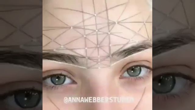 Построение формы бровей.Эскиз с помощью нитки смотреть онлайн