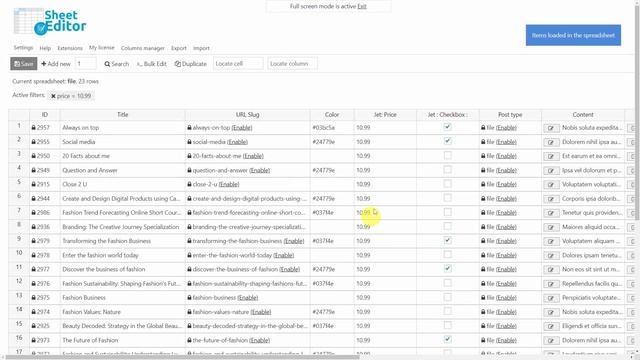 JetEngine – How To Bulk Edit Custom Post Types In A Spreadsheet