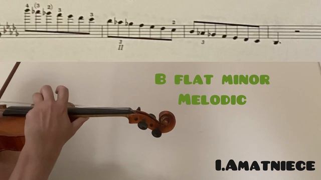3octave scales violin tutorial/sheet music/play along/slow tempo/ B flat major /B flat minor смотреть онлайн
