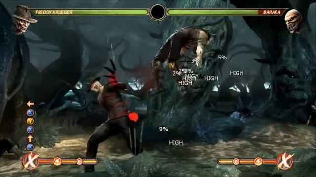 Mortal Kombat 9 - Freddy Krueger's Combo Compilation смотреть онлайн