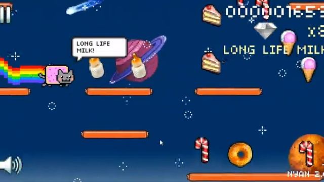 Nyan Cat Lost in Space Нян Кэт в Космосе, ►игра по мему про кота смотреть онлайн