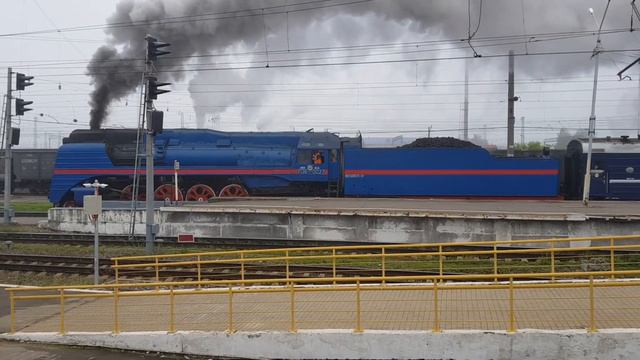 Отправление паровоза с поездом со станции Ярославль Главный. смотреть онлайн