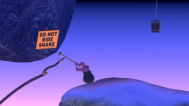 что будет если прокатиться на змее | ride the snake | Getting over it смотреть онлайн