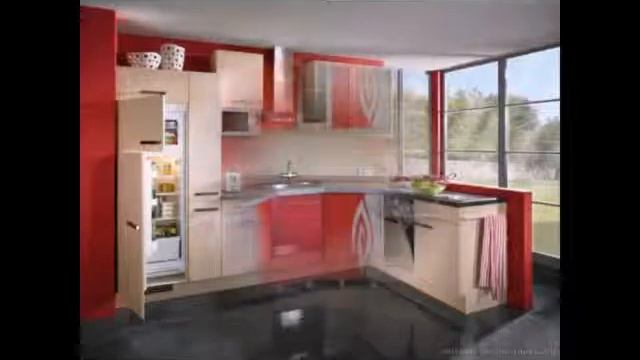 Красно-серые кухни в интерьере смотреть онлайн